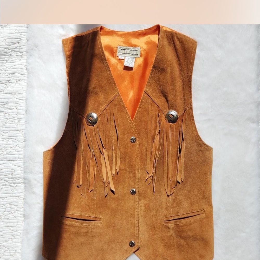 Vintage Suede Fringe Vest